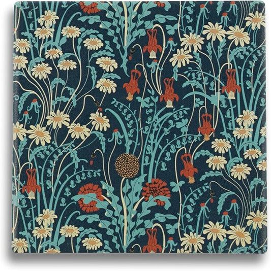 Coaster Single Ceramic - Walter Crane (Meadow Flowers)