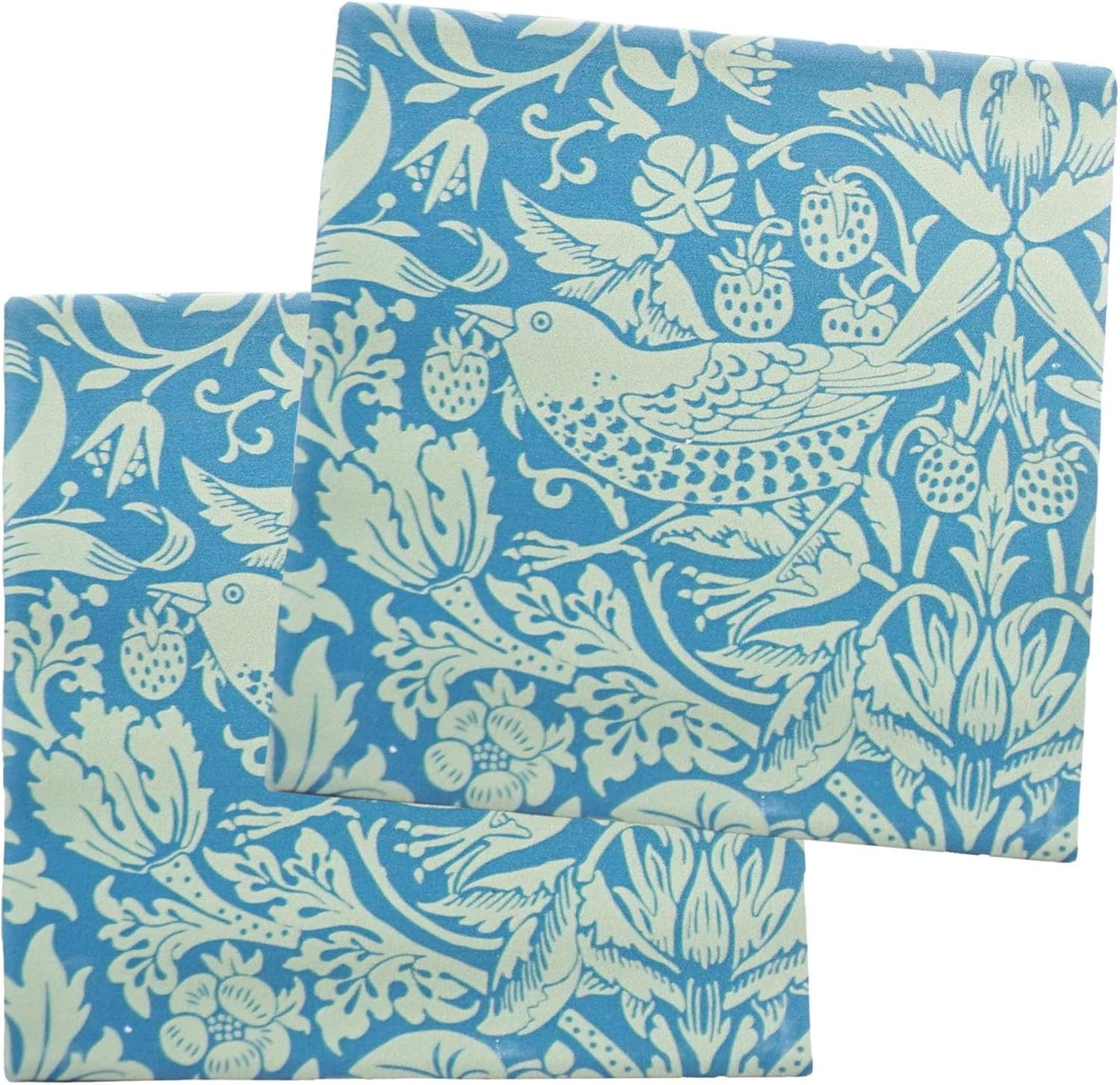 Coaster Set - William Morris Strawberry Thief (Sage Green)