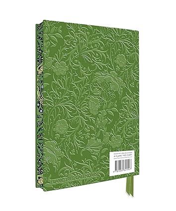 William Morris: Seaweed 2025 Artisan Art Vegan Leather Diary Planner - Page to View with Notes