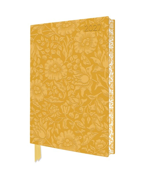 William Morris: Mallow 2027 Artisan Art Vegan Leather Diary Planner - Week to View with Notes